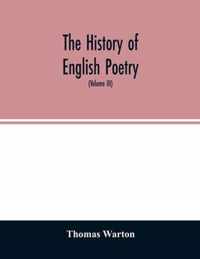 The history of English poetry