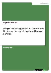 Analyse des Protagonisten in Carl Haffners Liebe zum Unentschieden von Thomas Glavinic