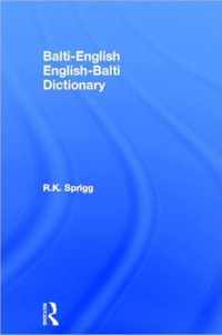 Balti-English / English-Balti Dictionary