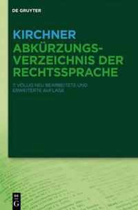 Kirchner - Abkurzungsverzeichnis der Rechtssprache