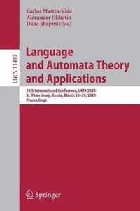 Language and Automata Theory and Applications