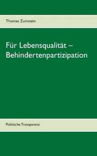 Für Lebensqualität - Behindertenpartizipation