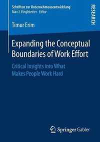 Expanding the Conceptual Boundaries of Work Effort