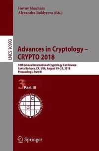 Advances in Cryptology - CRYPTO 2018