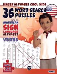 36 Word Search Puzzles  - American Sign Language Alphabet - Verbs