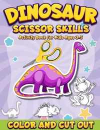 Dinosaur Scissor Skills Activity Book for Kids Ages 3-5