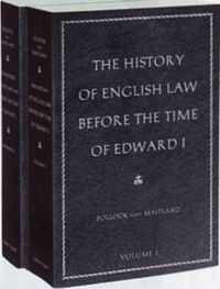 The History of English Law Before the Time of Edward I