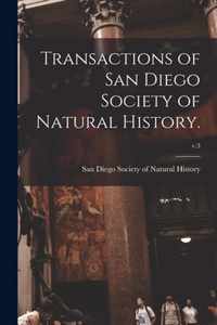 Transactions of San Diego Society of Natural History.; v.3