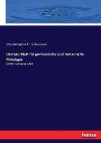 Literaturblatt fur germanische und romanische Philologie