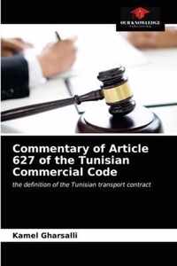 Commentary of Article 627 of the Tunisian Commercial Code