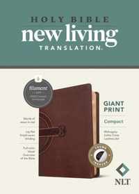 NLT Compact Giant Print Bible, Filament Edition, Mahogany