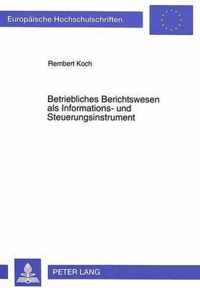 Betriebliches Berichtswesen ALS Informations- Und Steuerungsinstrument