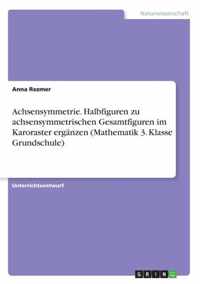 Achsensymmetrie. Halbfiguren zu achsensymmetrischen Gesamtfiguren im Karoraster erganzen (Mathematik 3. Klasse Grundschule)