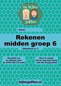 Oefenboek - CITO - rekenen - midden groep 6 - deel 3 - basisonderwijs - de bijlesjuffen - oefenen - citotoets - LVS - kinderen - boeken - leren - school - werkboek