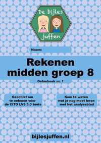 Oefenboek - CITO - rekenen - midden groep 8 - deel 1 - basisonderwijs - de bijlesjuffen - oefenen - citotoets - LVS - kinderen - boeken - leren - school - Einstein - werkboek van meer dan 100 leuke en leerzame opdrachten!