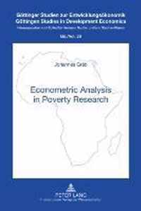 Econometric Analysis in Poverty Research