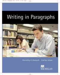 Writing in Paragraphs Student Book