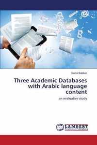 Three Academic Databases with Arabic language content