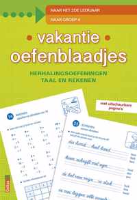 Vakantie oefenblaadjes "naar groep 4"