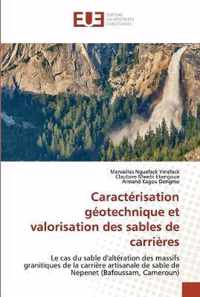 Caracterisation geotechnique et valorisation des sables de carrieres