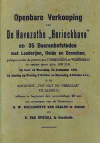 Openbare verkooping van de Havezathe Herinckhave