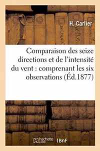 Comparaison Des Seize Directions Et de l'Intensite Du Vent Comprenant Les Six Observations