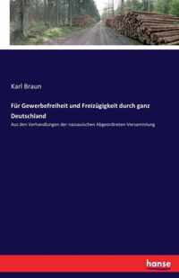 Fur Gewerbefreiheit und Freizugigkeit durch ganz Deutschland