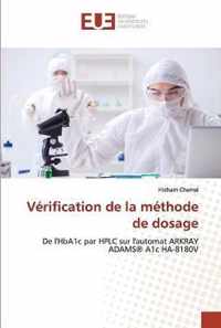 Verification de la methode de dosage