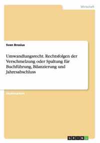 Umwandlungsrecht. Rechtsfolgen der Verschmelzung oder Spaltung fur Buchfuhrung, Bilanzierung und Jahresabschluss