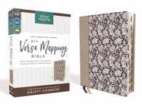 NIV, Verse Mapping Bible, Leathersoft, Navy Floral, Thumb Indexed, Comfort Print