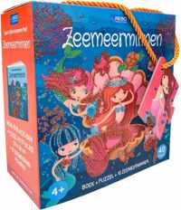 Boek + puzzel + 10 figuren  -   Zeemeerminnen