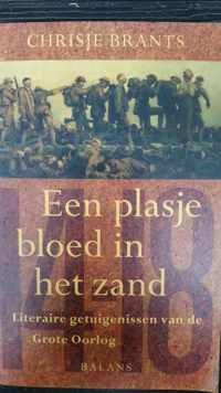 Een plasje bloed in het zand