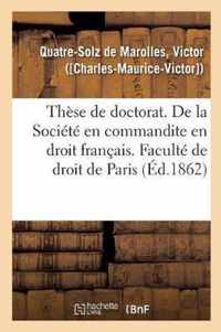 These de Doctorat. Du Contrat de Societe En Droit Romain