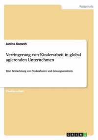 Verringerung von Kinderarbeit in global agierenden Unternehmen