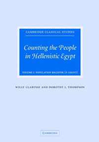 Counting the People in Hellenistic Egypt Volume I