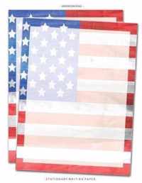 American Flag Stationary Writing Paper