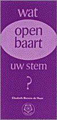 Wat openbaart uw stem