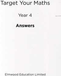 Target Your Maths Year 4 Answer Book