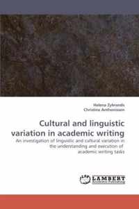 Cultural and linguistic variation in academic writing