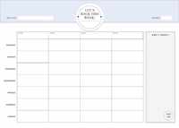 Weekplanner whiteboard blauw