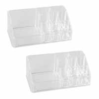 2x stuks make-up organizers/opbergers/houders transparant - Organizers/opbergbakken voor make-up