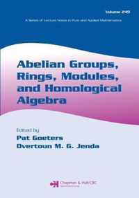 Abelian Groups, Rings, Modules, and Homological Algebra