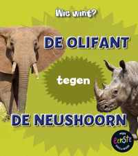 Wie wint?  -   De olifant tegen de neushoorn