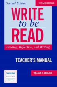 Write to be Read Teacher's Manual