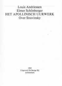 Het apollinisch uurwerk: Over Stravinsky