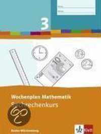 Wochenplan Mathematik. Sachrechenkurs 3. Schuljahr. Baden-Württemberg