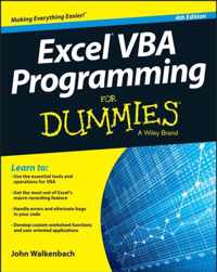 Excel VBA Programming For Dummies 4th Ed