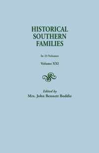 Historical Southern Families. in 23 Volumes. Volume XXI