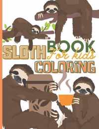 Sloth coloring book for kids