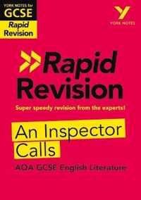 York Notes for AQA GCSE (9-1) Rapid Revision: An Inspector Calls Book - Refresh, Revise and Catch up!